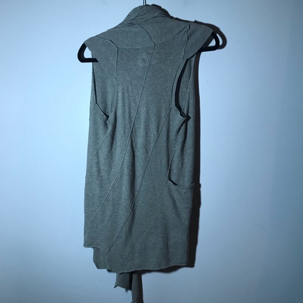 All Saints spitalfields cerulean waterfall asymmetrical cardigan vest 6 layering - Picture 3 of 8